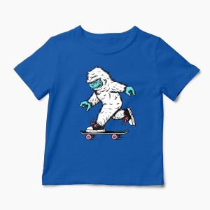 Tricou Skateboarding Yeti - Copii-Albastru Regal